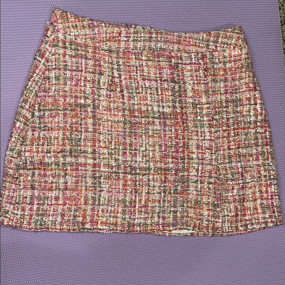 Blue Rain Pink Cream Mini Pencil Skirt